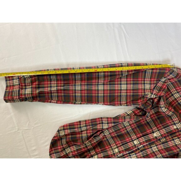 Ralph Lauren Short Sleeve Button Down Men's Sz Medium Classic Fit Red Plaid EUC - Picture 8 of 9